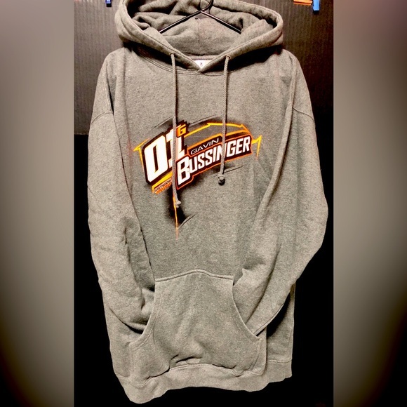 🌅Gray Heather Hobby Stock MN Racer Hooded Sweatshirt - Picture 1 of 11